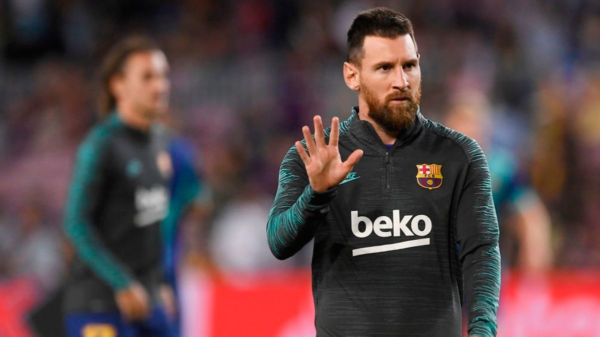 Leo Messi en un partido del Barça en la Champions