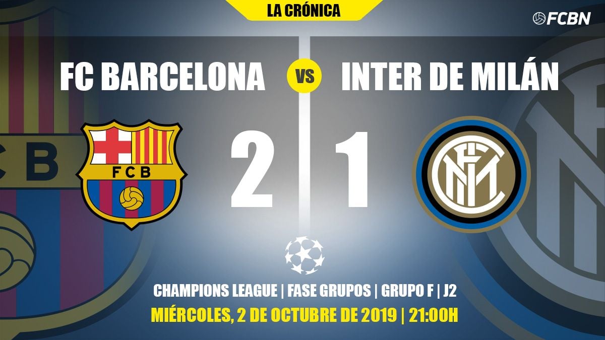 Crónica del FC Barcelona-Inter de Milán de la segunda jornada de la Champions 2019-20