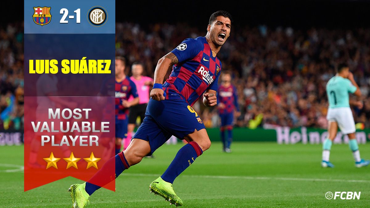 Luis Suárez, the saviour of the FC Barcelona against Inter of Milan