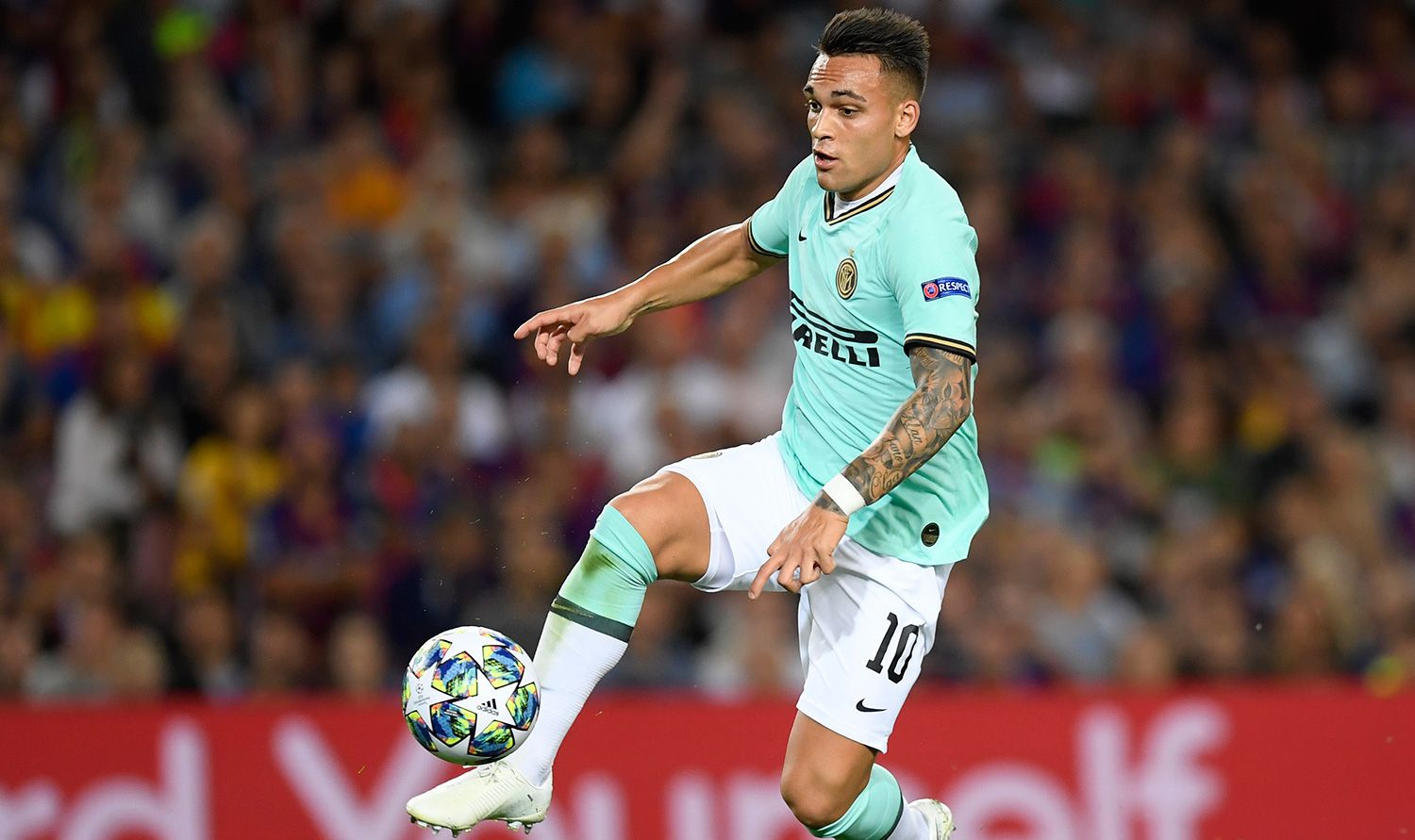 Lautaro Martínez in a played of the party against the Barça