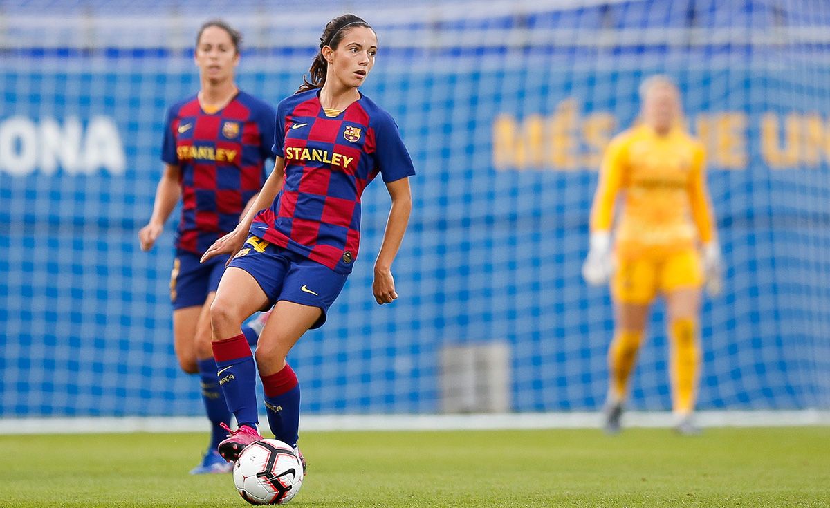 The FC Barcelona Women, during a match this season 2019-20