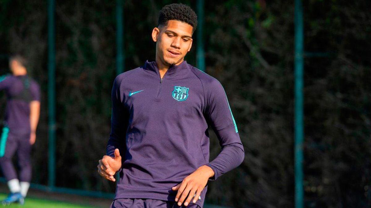 Ronald Araújo, during a training with FC Barcelona