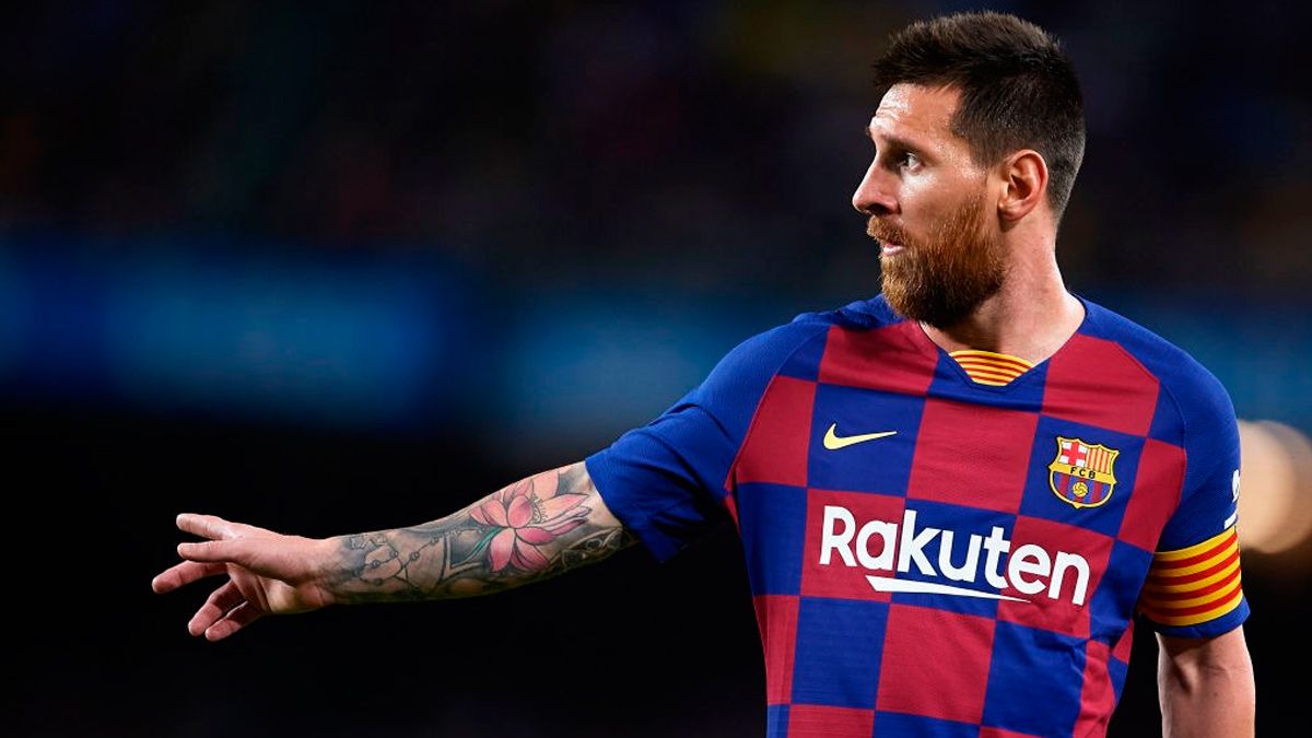 Leo Messi in a match of Barça in LaLiga