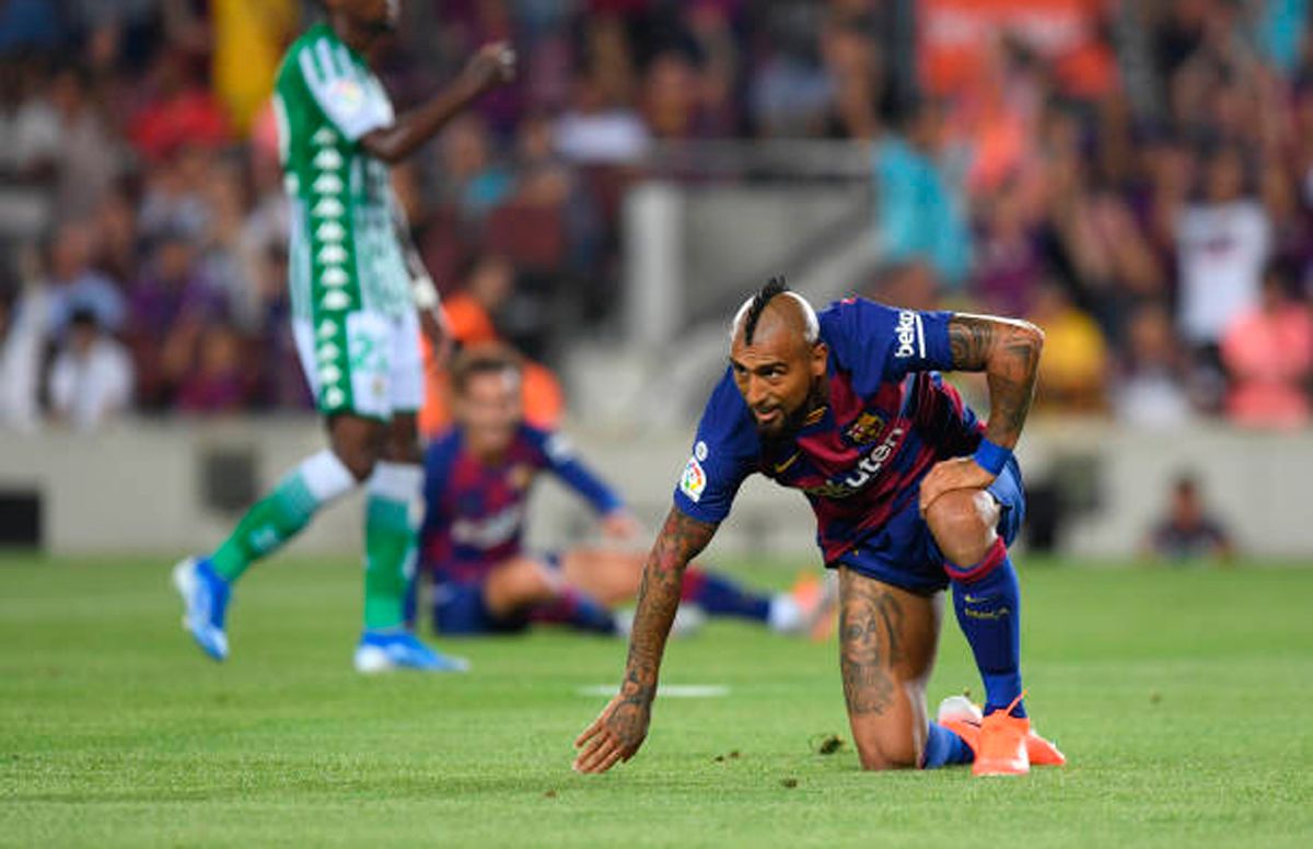 Arturo Vidal, in the Barcelona-Betis