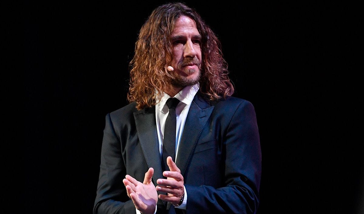 Carles Puyol, during an act in an image of archive