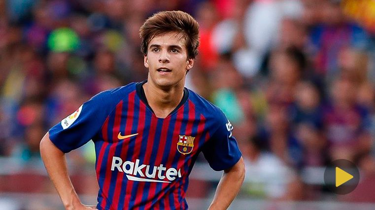 Riqui Puig, during a match with Barça B in an image of archive