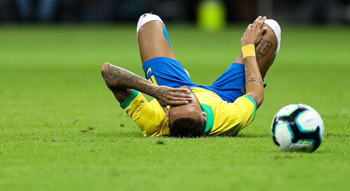 Neymar Jr, recién lesionado con la selección de Brasil