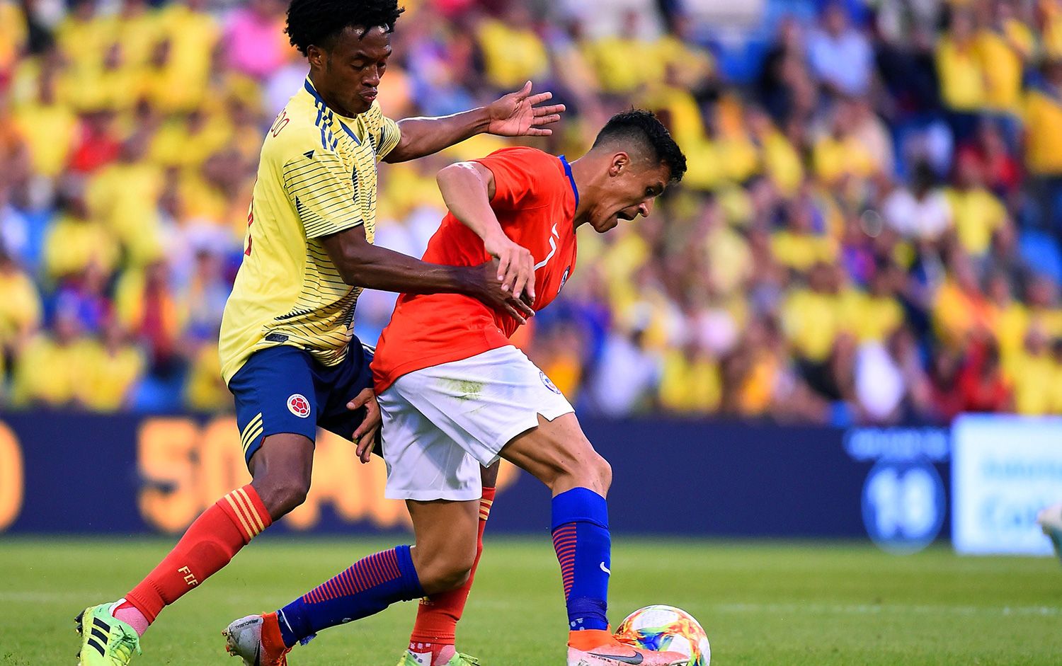 Alexis Sánchez in the party against Colombia