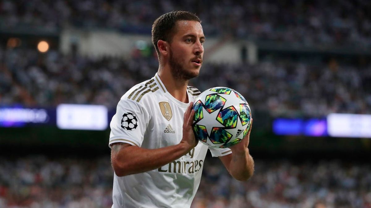 Eden Hazard in a match with Real Madrid