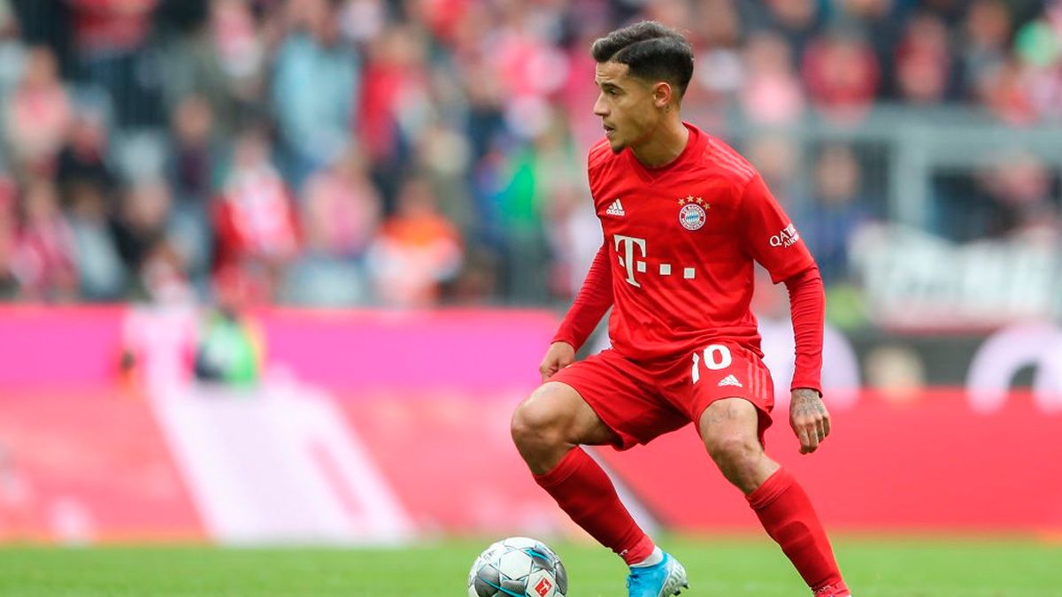 Philippe Coutinho en un partido del Bayern de Múnich