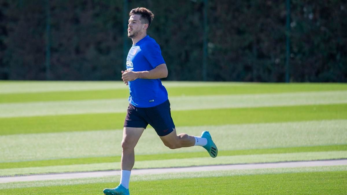 Carles Pérez in a training session of Barça | FCB