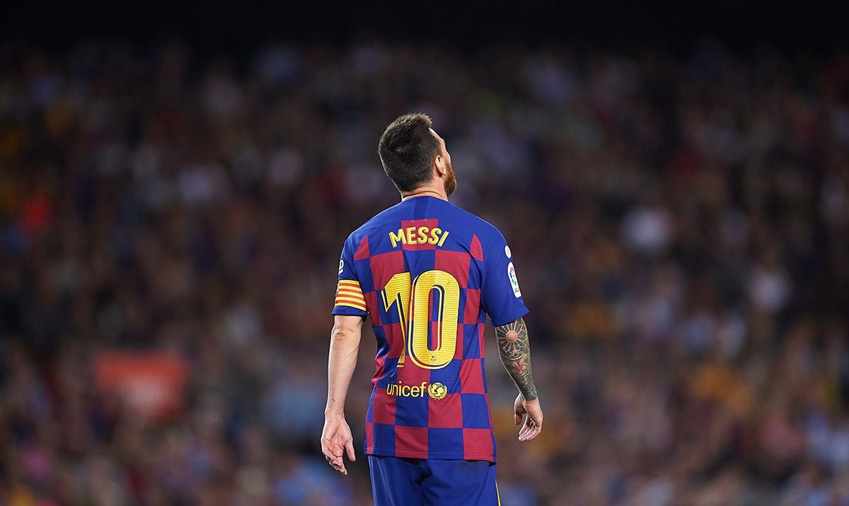 Leo Messi, during a match with FC Barcelona in the Camp Nou