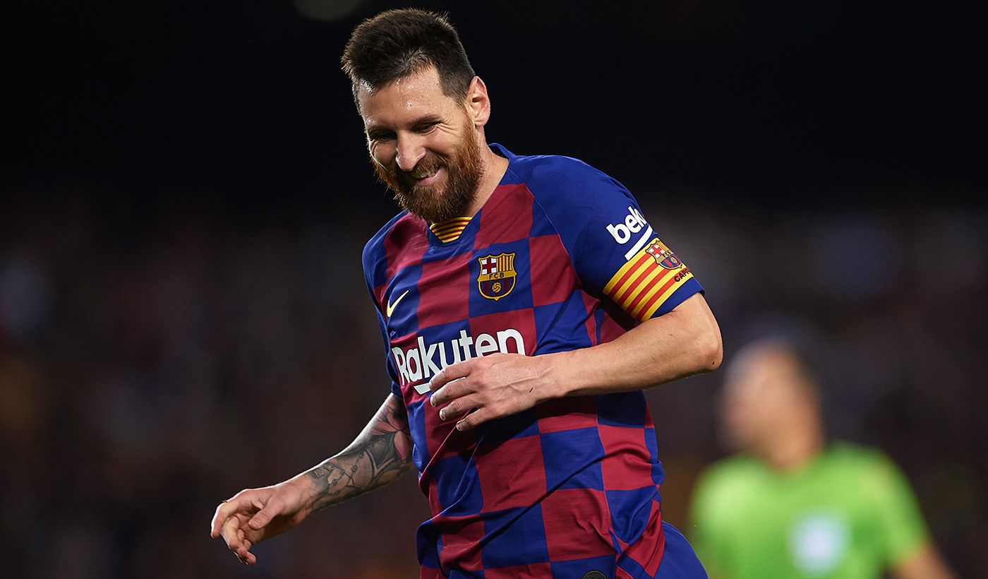 Leo Messi en un partido con el Barça en Liga
