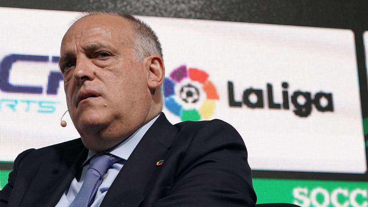 Javier Tebas in an act of LaLiga