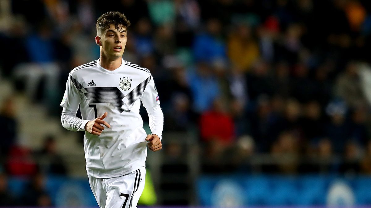 Kai Havertz, target of Barça, in a match with the Germany national team