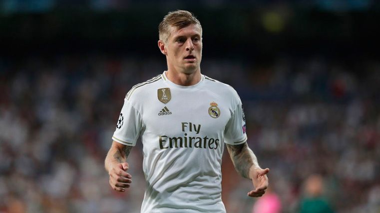 Toni Kroos en un partido con el Real Madrid