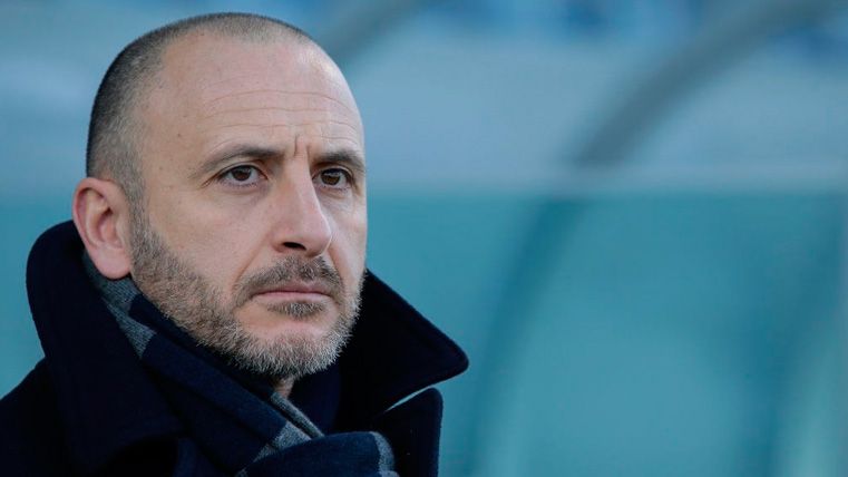 Piero Ausilio, director deportivo del Inter de Milán, en un partido de los 'nerazzurri'