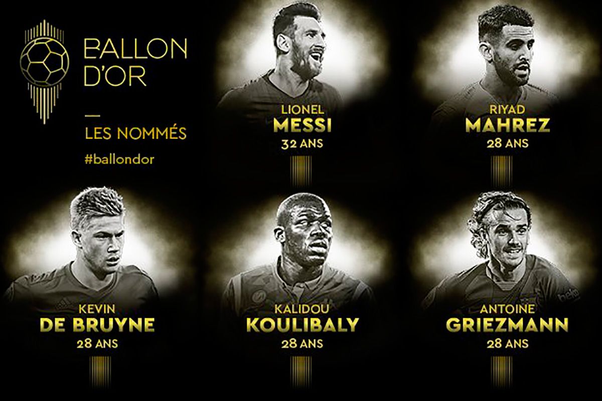 Los nominados al Balón de Oro 2019