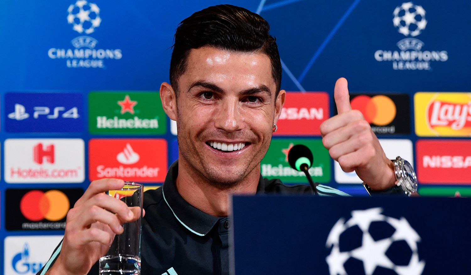 Cristiano Ronaldo in a press conference