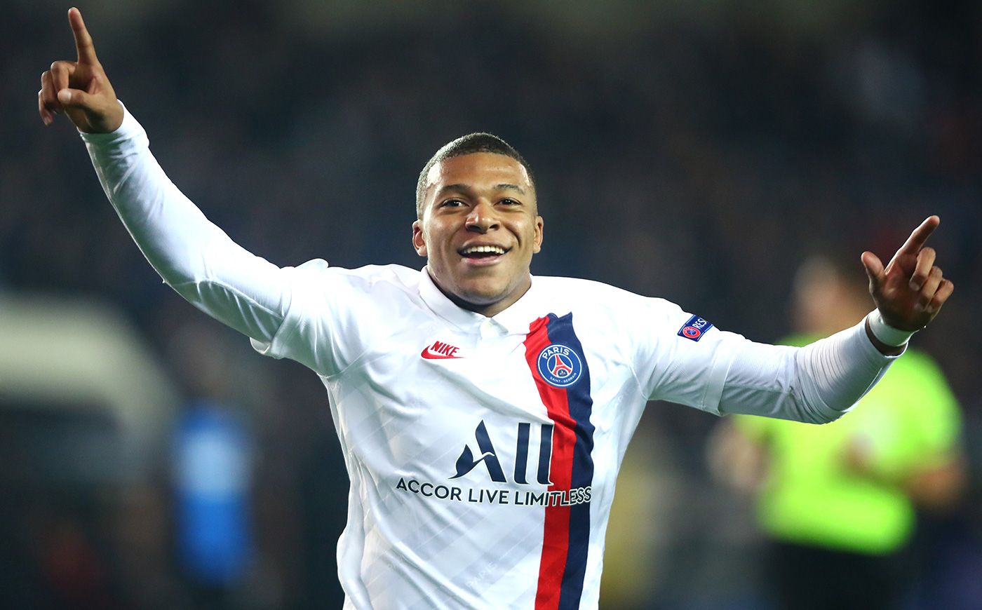 Mbappé Celebrates one of his three goals against the Witches