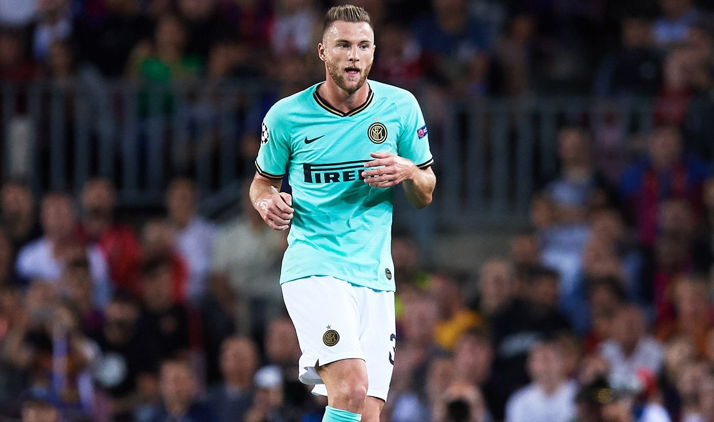 Skriniar In the party of Champions against the Barça