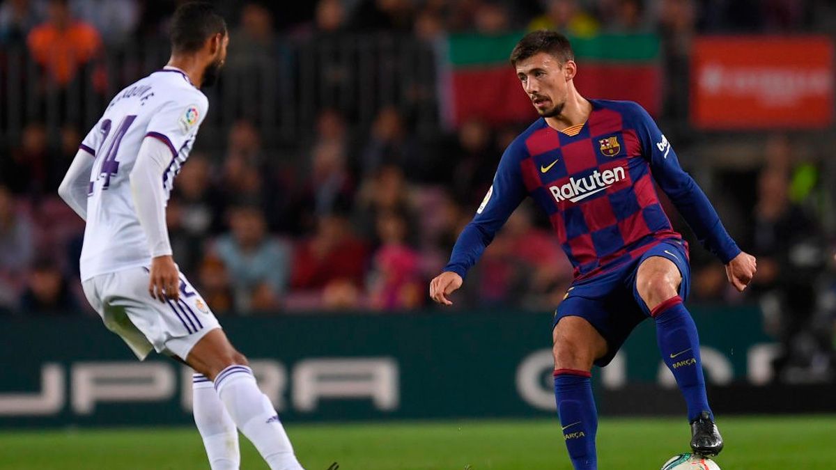 Clément Lenglet in a match with Barça