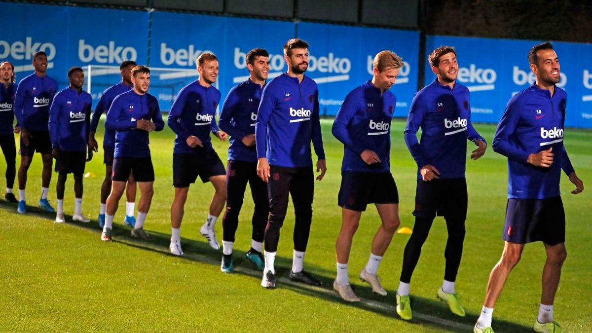 Gerard Piqué in a training session of FC Barcelona | FCB