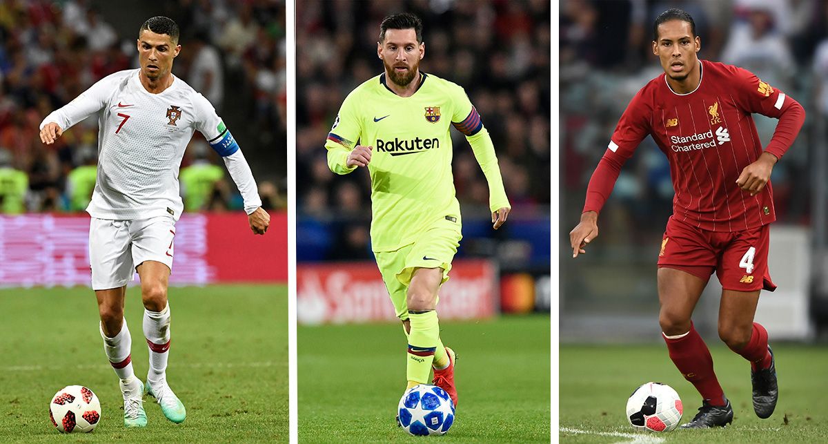 Leo Messi, Cristiano Ronaldo and Virgil van Dijk, candidates to the Ballon d'Or 2019