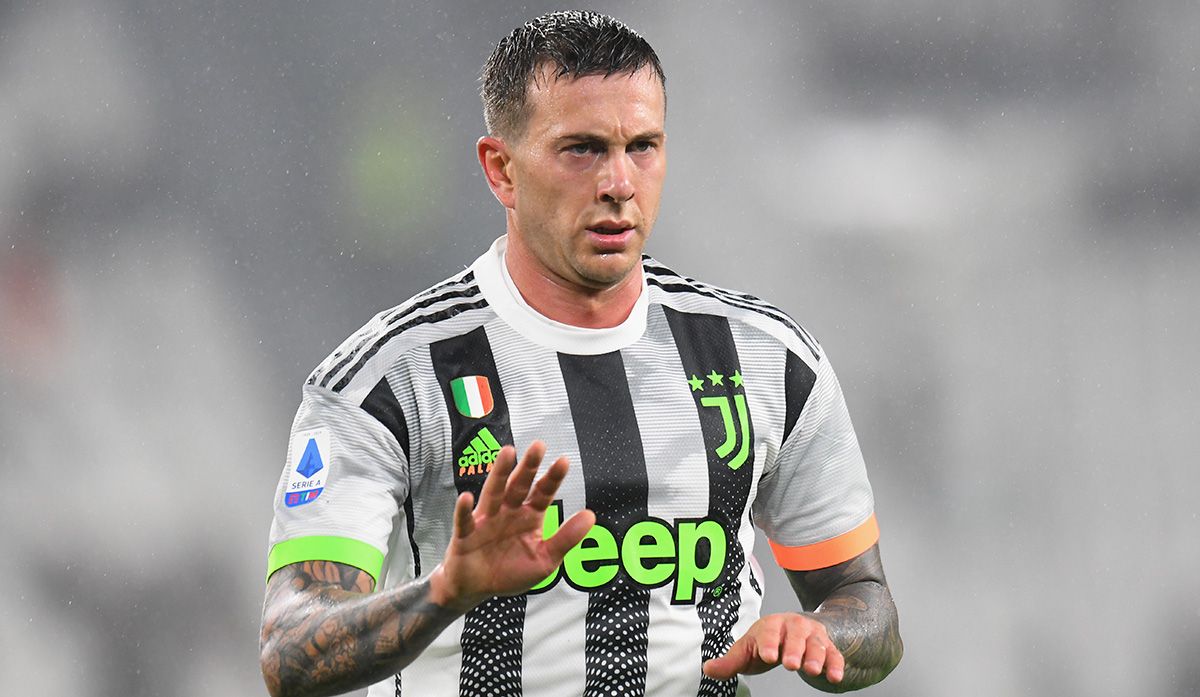 Federico Bernardeschi, during a match with the Juventus