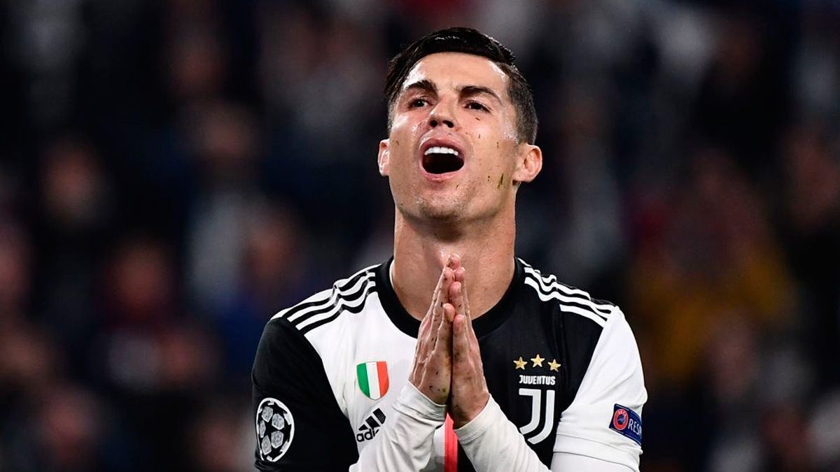 Cristiano Ronaldo in a match with Juventus