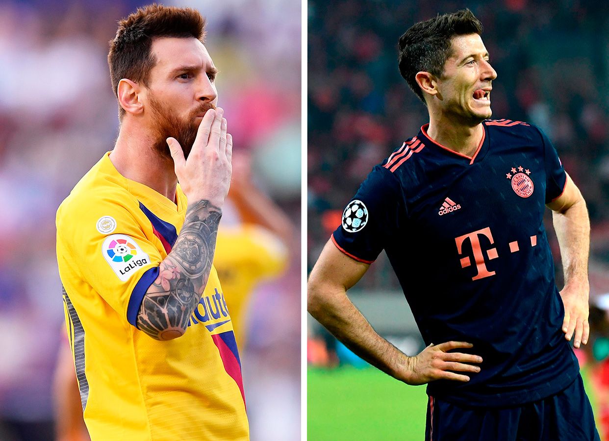 Messi y Lewandowski compiten por ser el máximo goleador