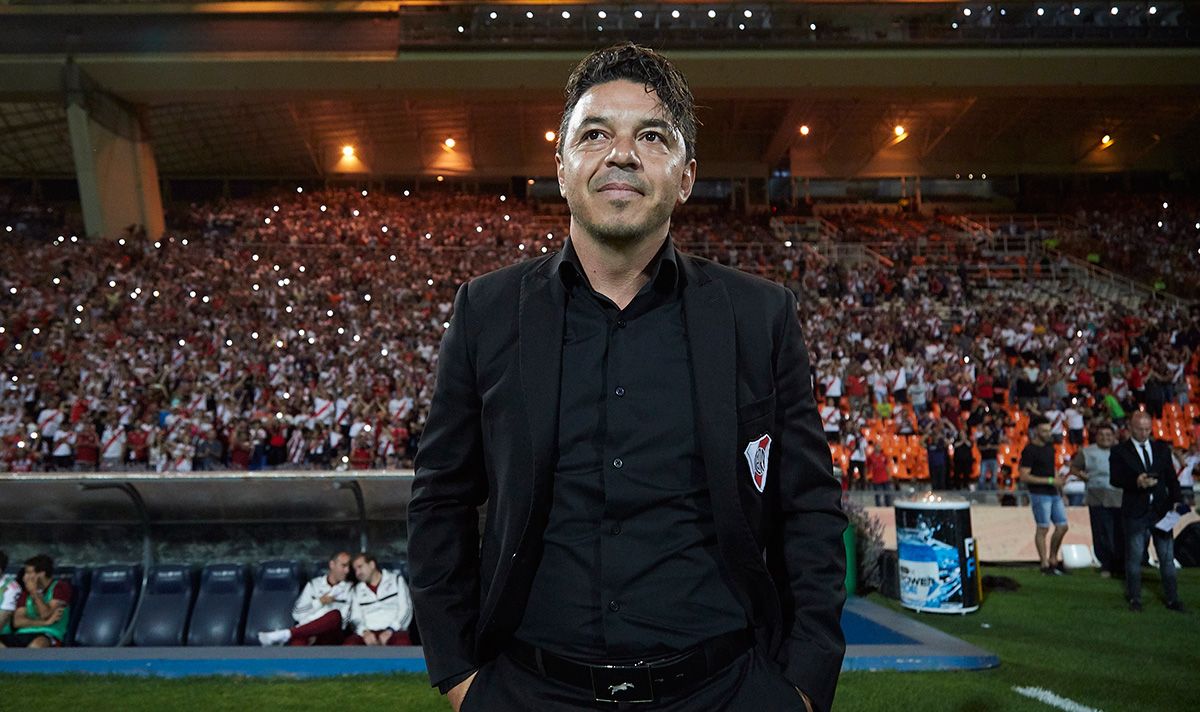 Marcelo Gallardo, antes de un partido de River Plate