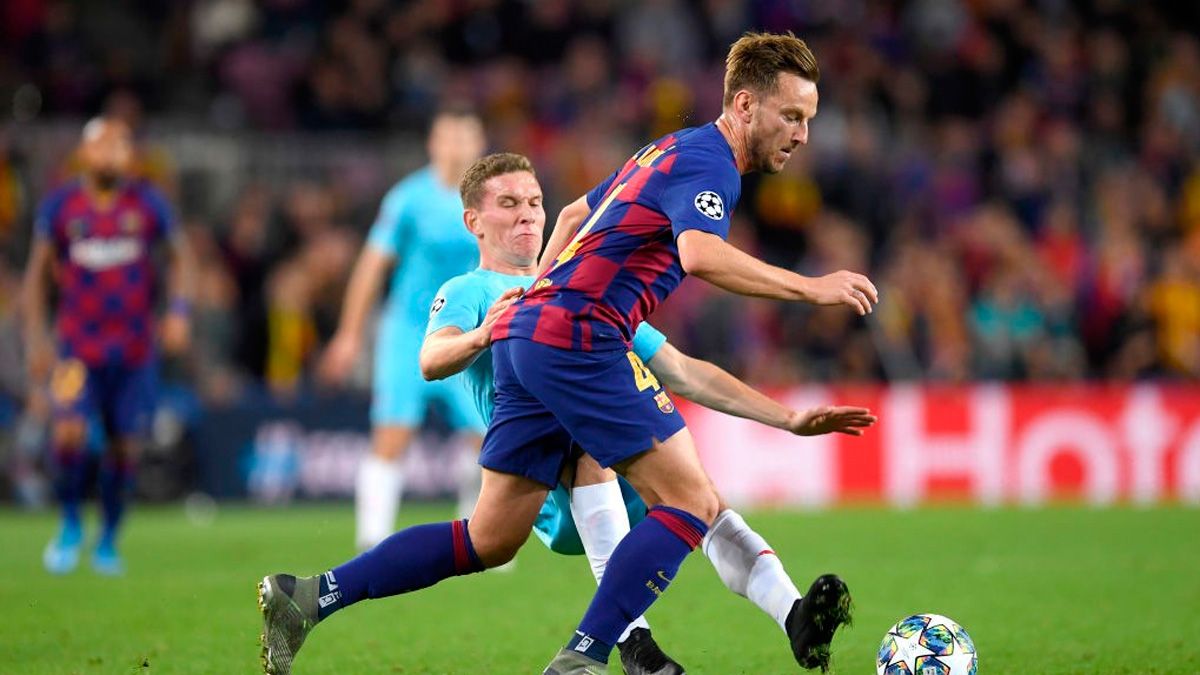 Ivan Rakitic in a match with Barça in the Champions League