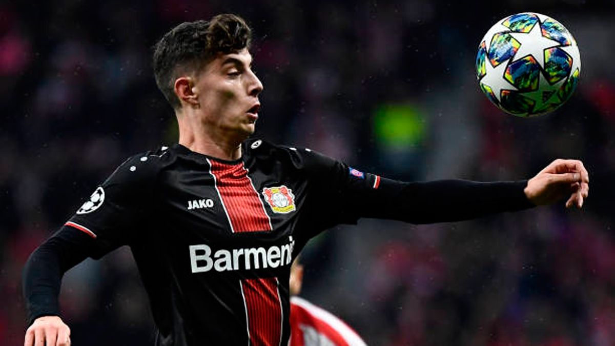 Kai Havertz, during a Leverkusen match