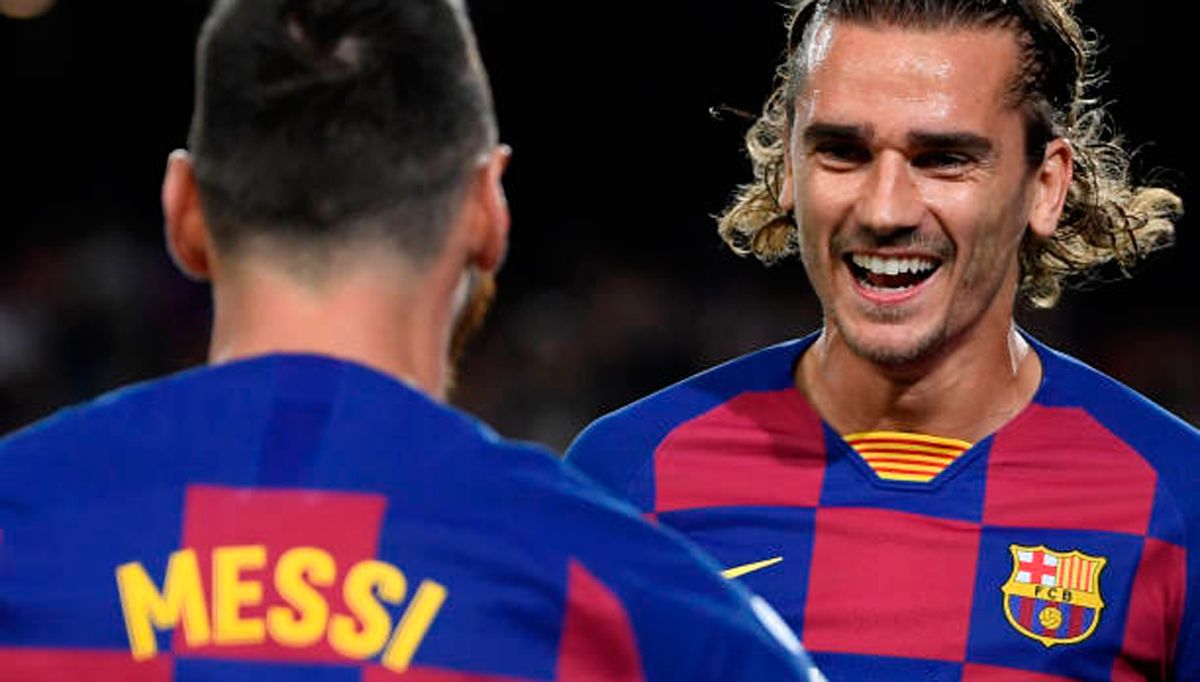 Messi and Griezmann, in a Barça match