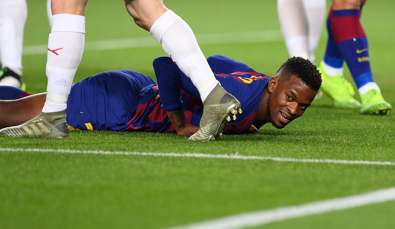 Semedo In the floor after an entrance