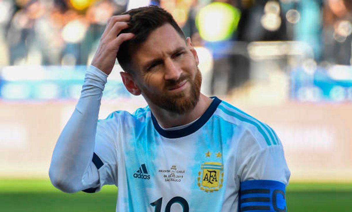 Leo Messi, en un partido contra Argentina