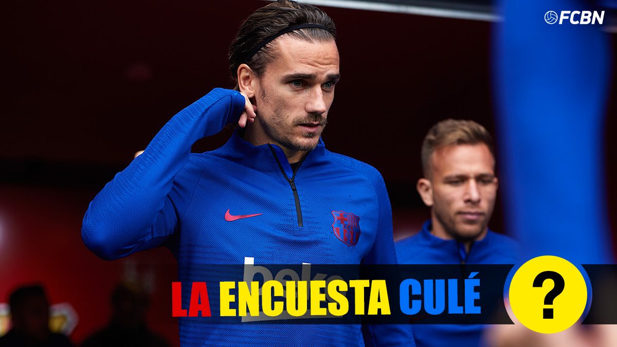 Antoine Griezmann, going out to train with the FC Barcelona