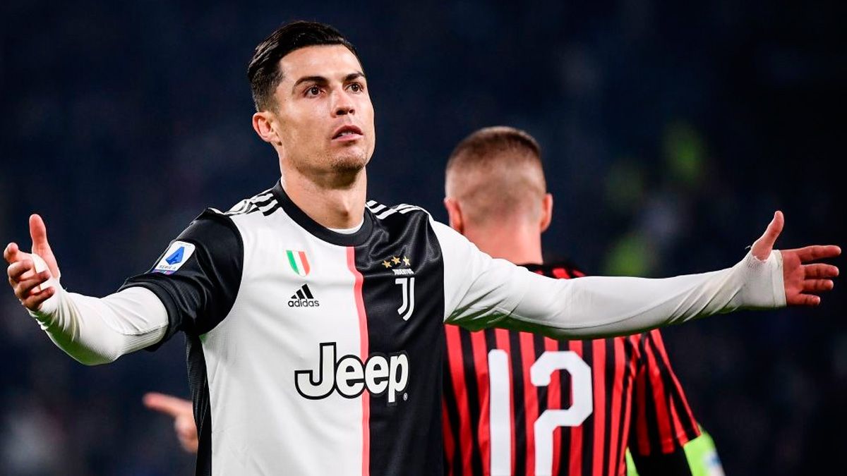 Cristiano Ronaldo en un partido con la Juventus en la Serie A
