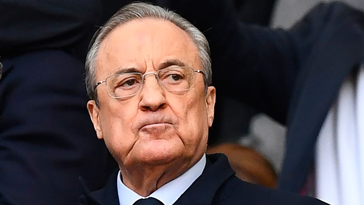 Florentino Pérez, president of Real Madrid, in a match of LaLiga