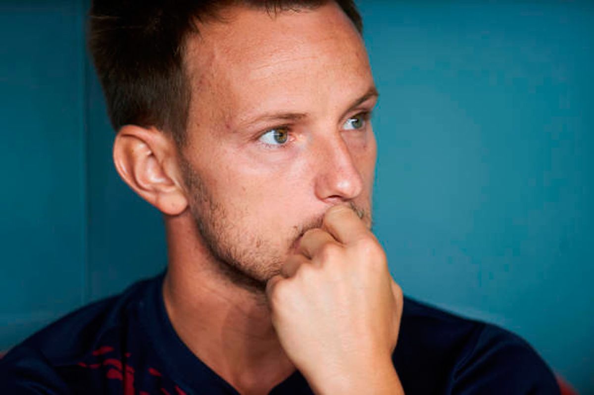 Ivan Rakitic, triste por ser suplente