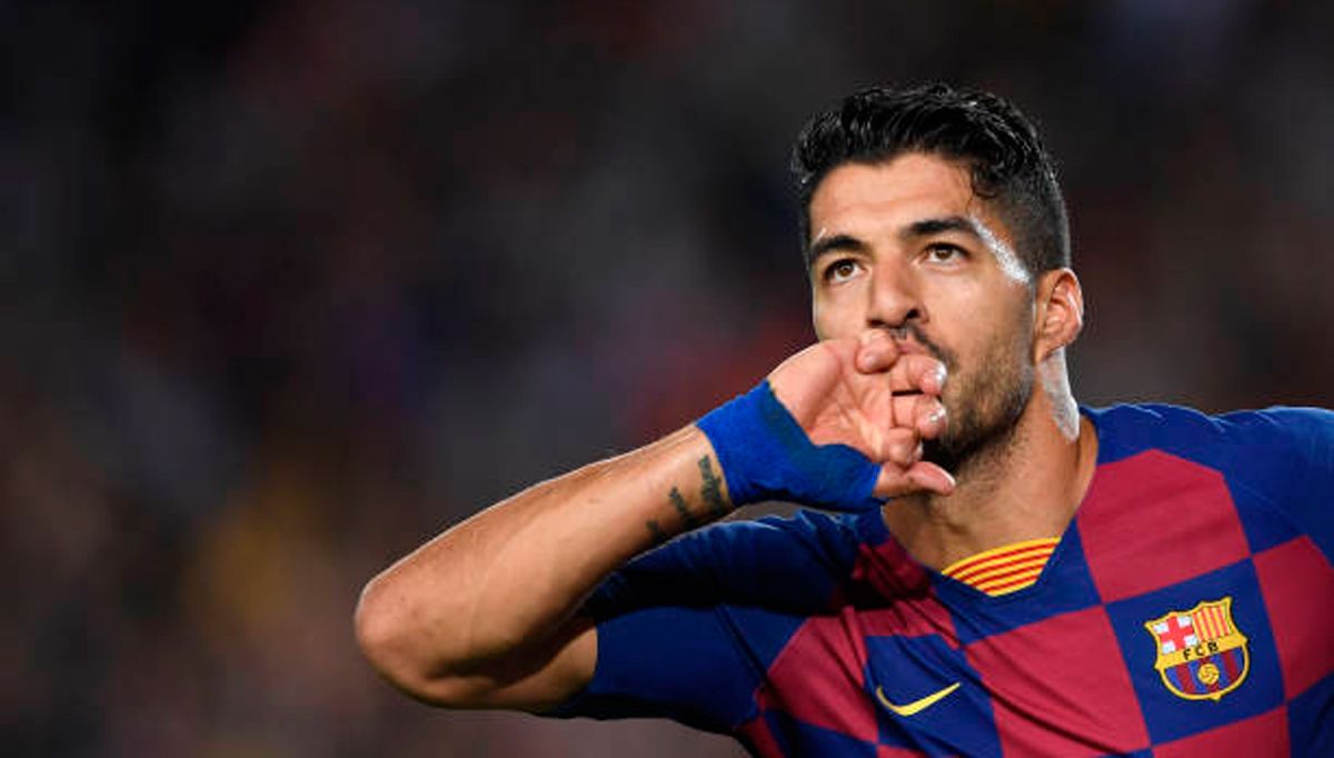 Luis Suarez, celebrando un gol