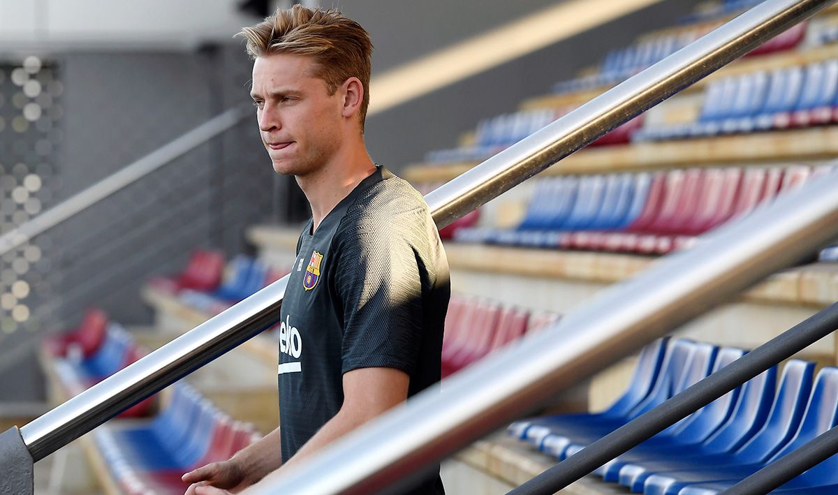 Frenkie de Jong, before a training with the FC Barcelona