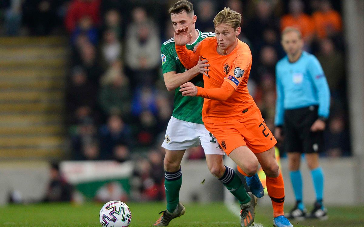 Frenkie de Jong, during the match against the national team of Ireland
