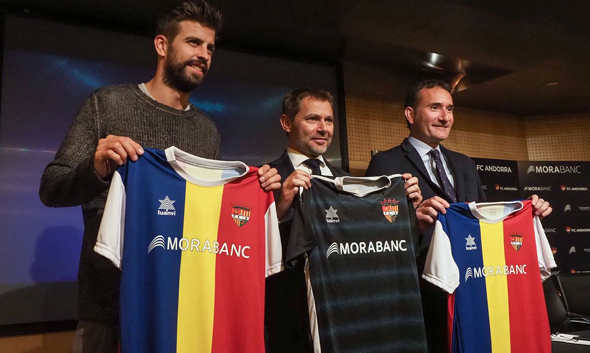 Gerard Piqué, during the presentation of the purchase of the Andorra FC