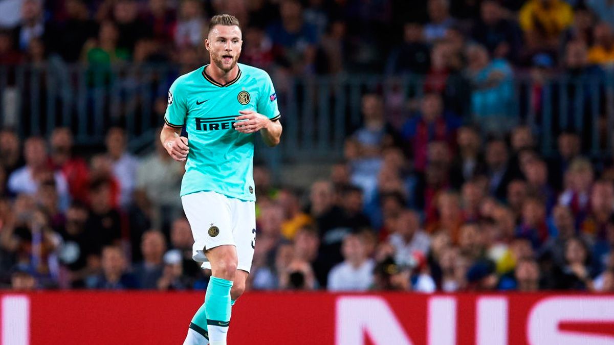 Milan Skriniar, followed by Barça and Real Madrid, in a match of Inter Milan