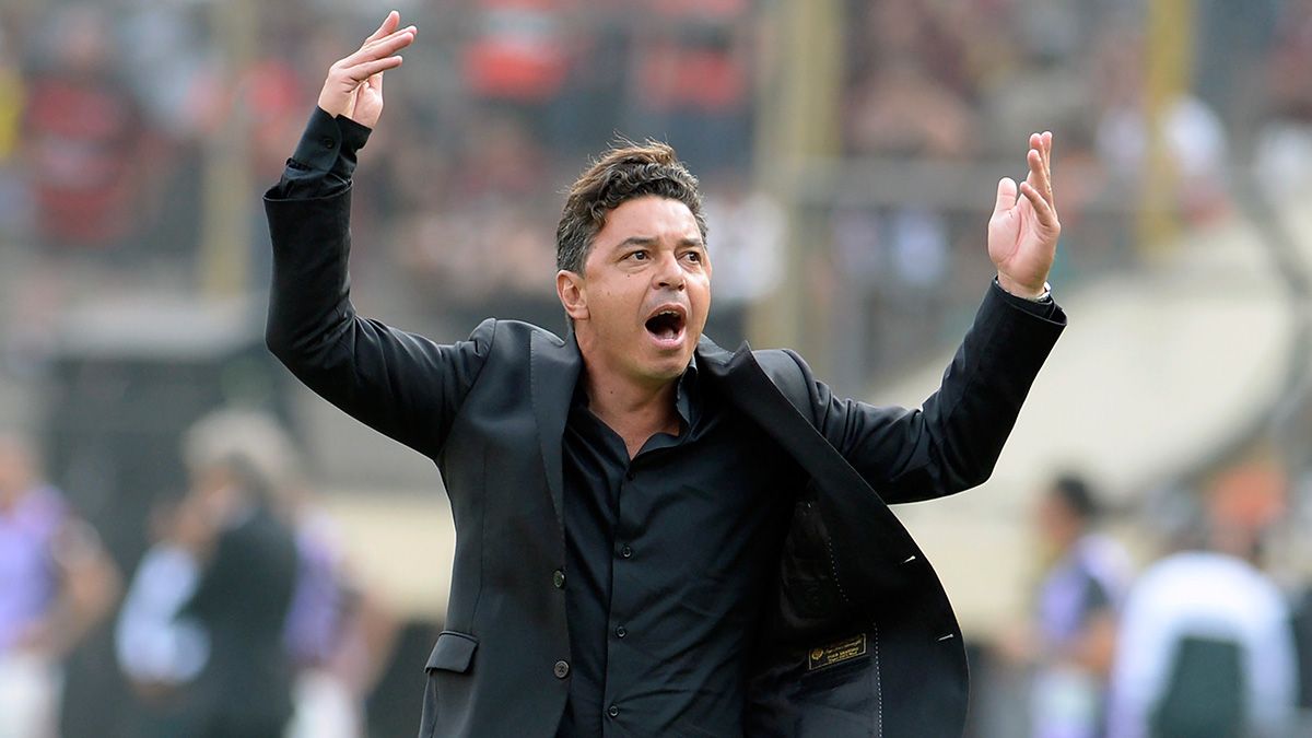 Marcelo Gallardo, possible target of Barça, in a match of River Plate