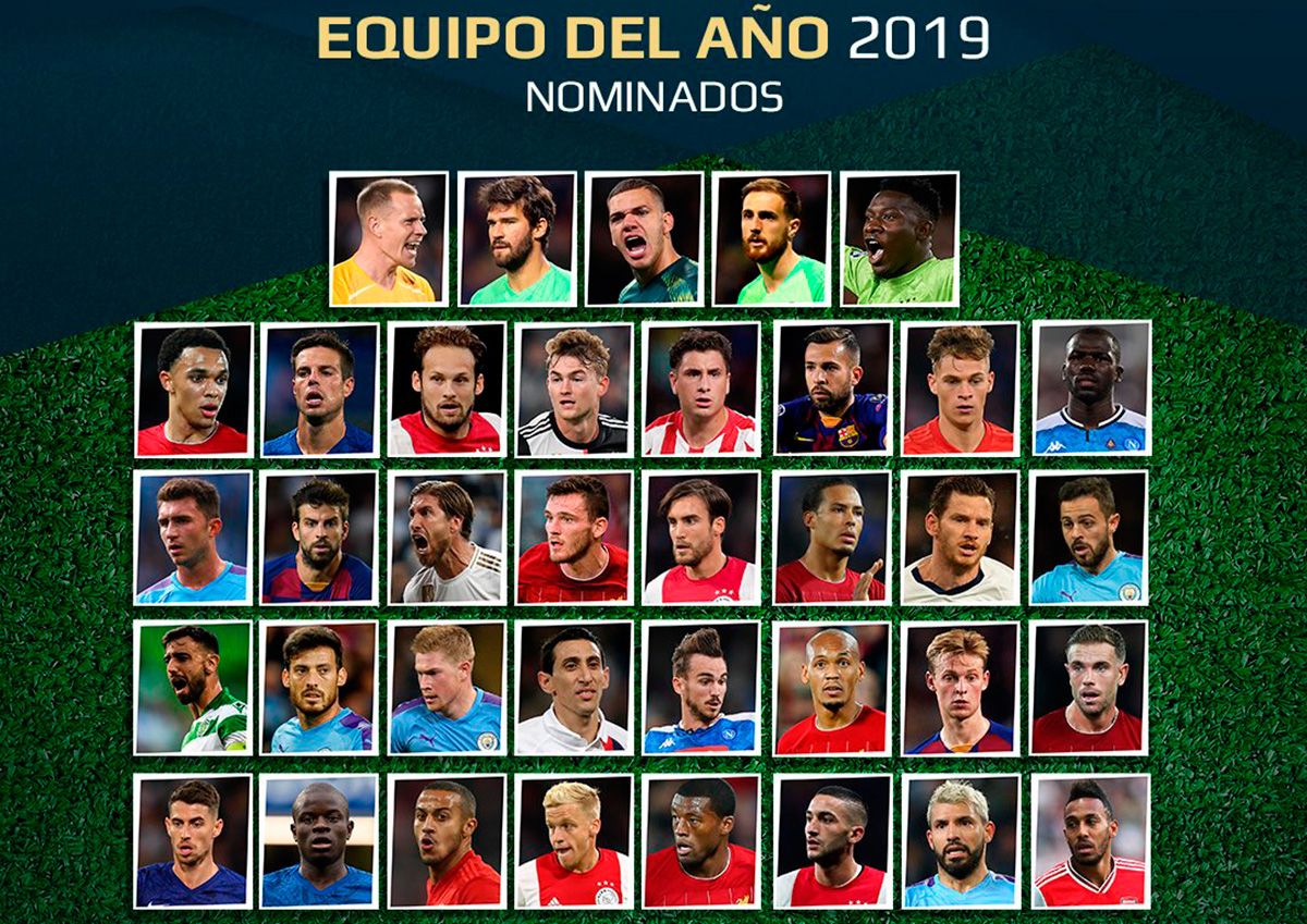 Los nominados al mejor Equipo del Año UEFA