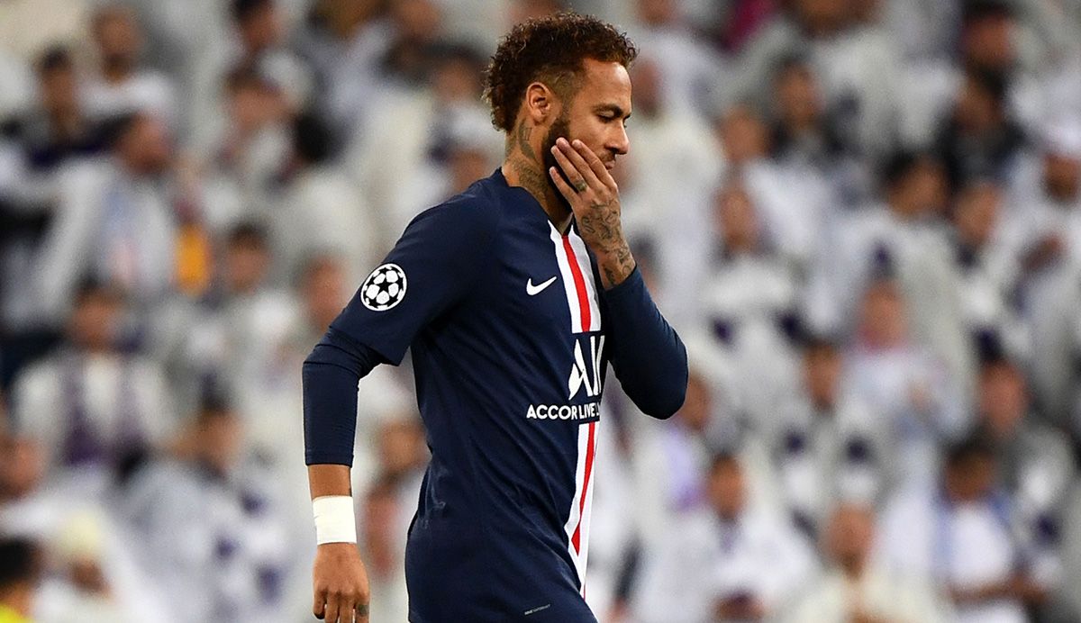 Neymar Jr, durante el partido contra el Real Madrid en el Bernabéu