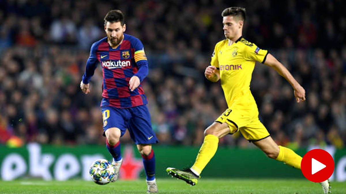 Leo Messi, contra el Dortmund